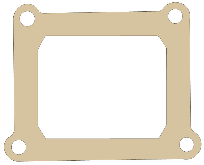 V-Force RM125 Reed Cage gasket outline