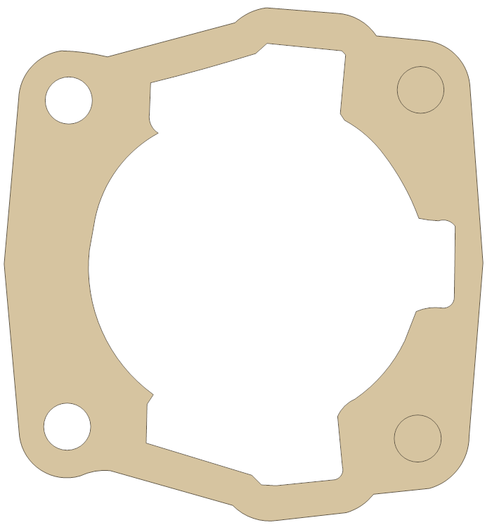 KTM 65 Cylinder Base gasket outline