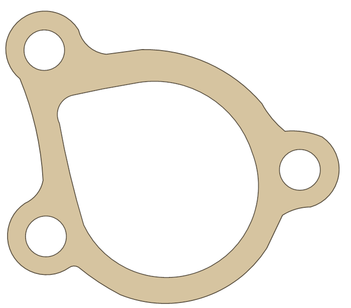 KTM 65 Water Pump gasket outline