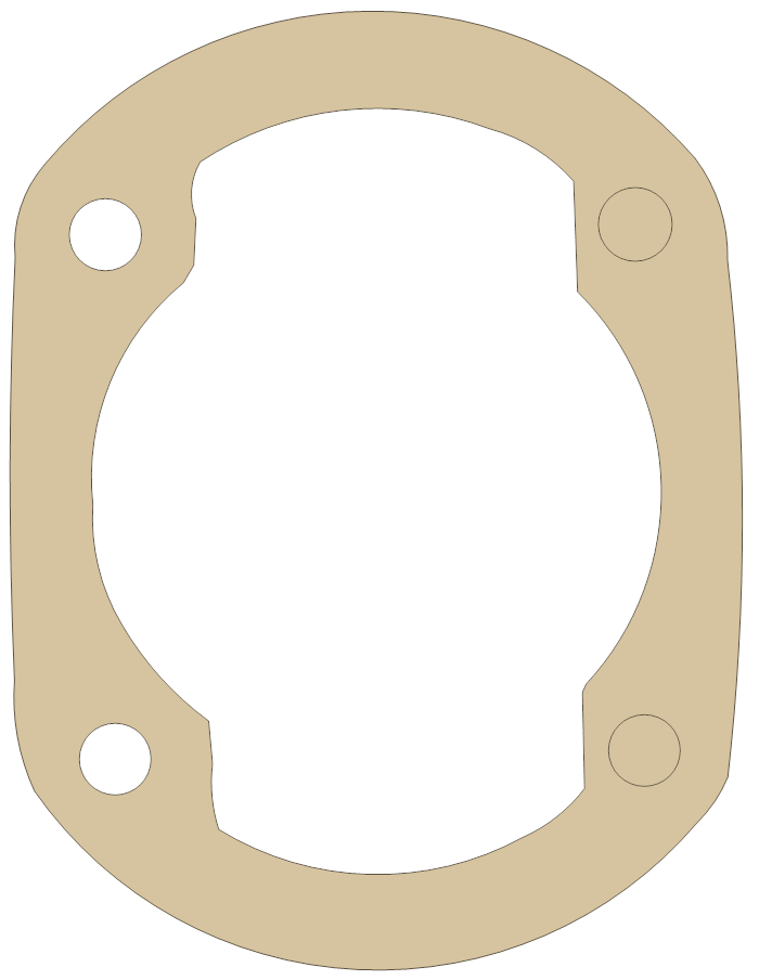 KTM Cylinder Base gasket outline, OEM SXS005038, B material