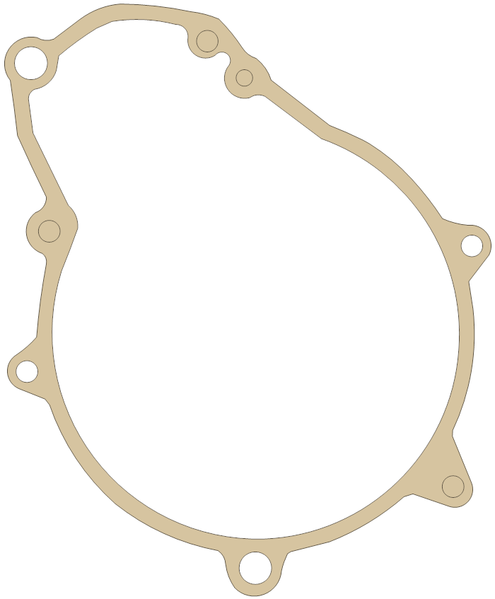 KTM Starter Flange gasket outline, OEM 58440042000, A material