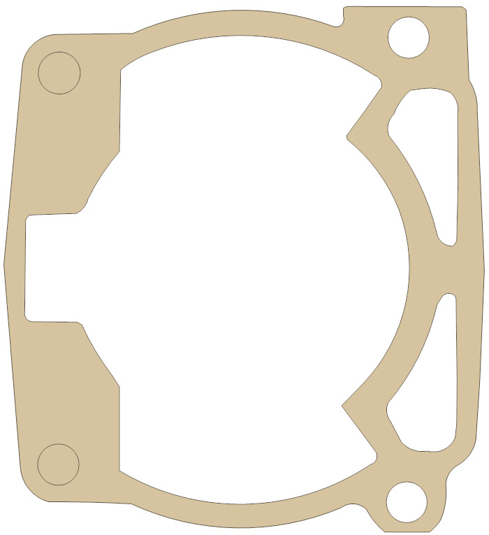 KTM 250SX Cylinder Base gasket outline