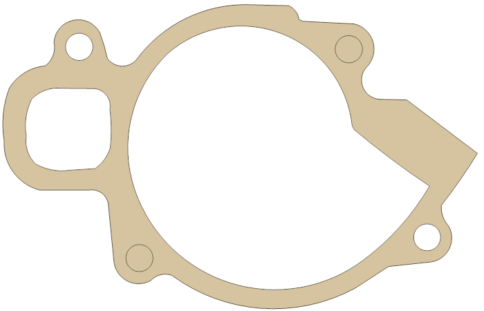 KTM 400MXC Water Pump gasket outline