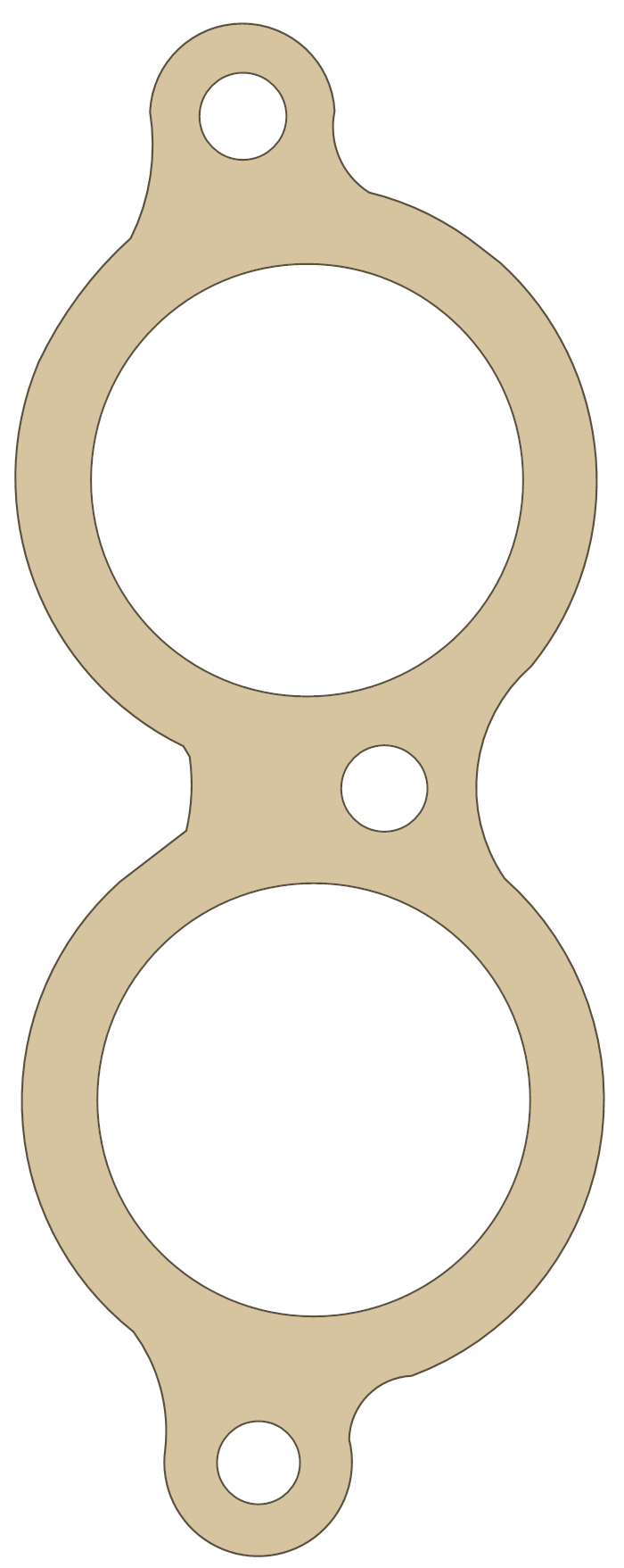 KTM 520SX Exhaust Flange gasket outline