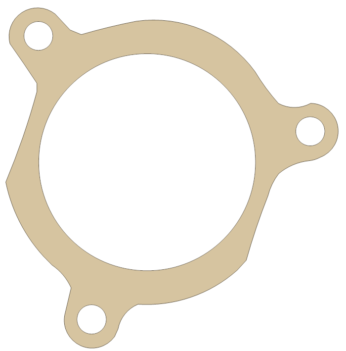 KTM 300SX Exhaust Flange gasket outline