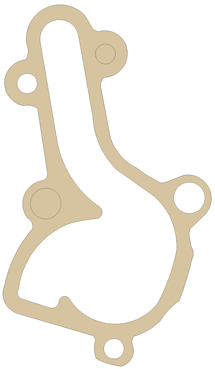 KTM 250EXC Water Pump gasket outline