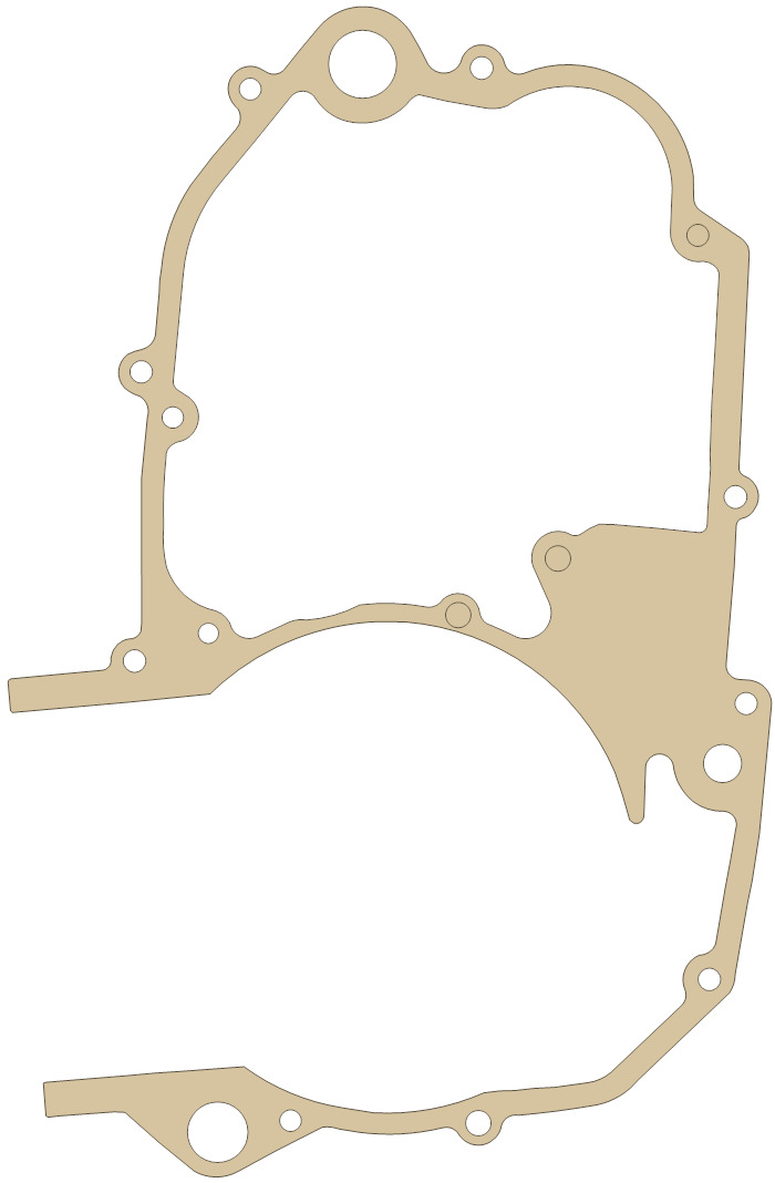 KTM Engine Case gasket outline, OEM 58530039300, A material