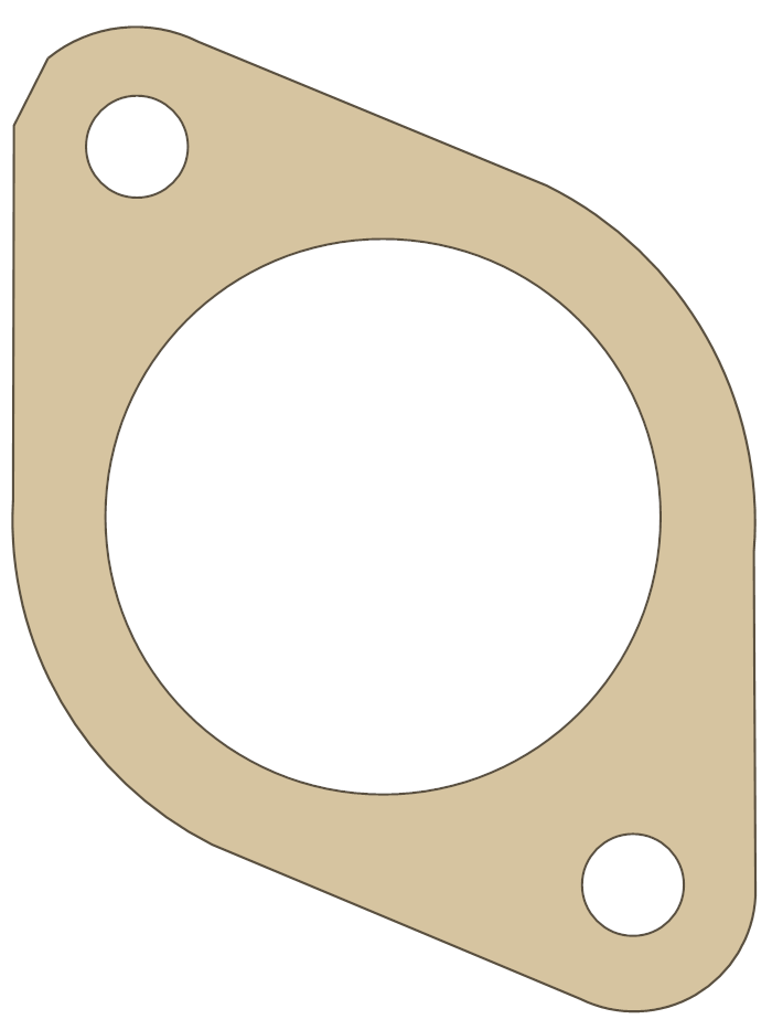 KTM Exhaust Flange gasket outline, OEM 46030046000, B material
