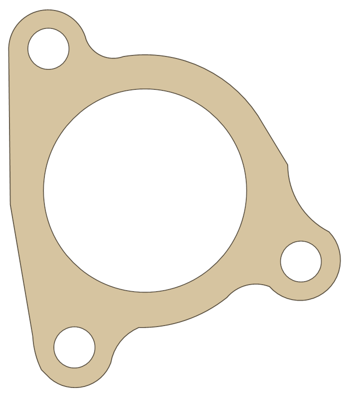KTM 640LC4E Exhaust Flange gasket outline