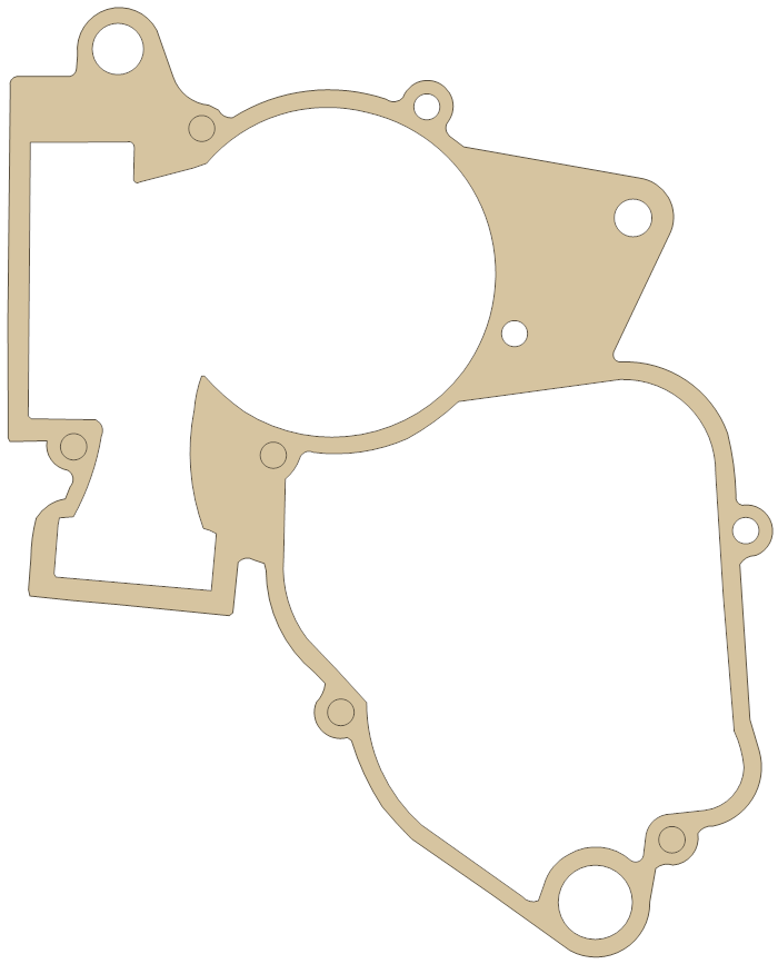 KTM 60SX Engine Cover gasket outline