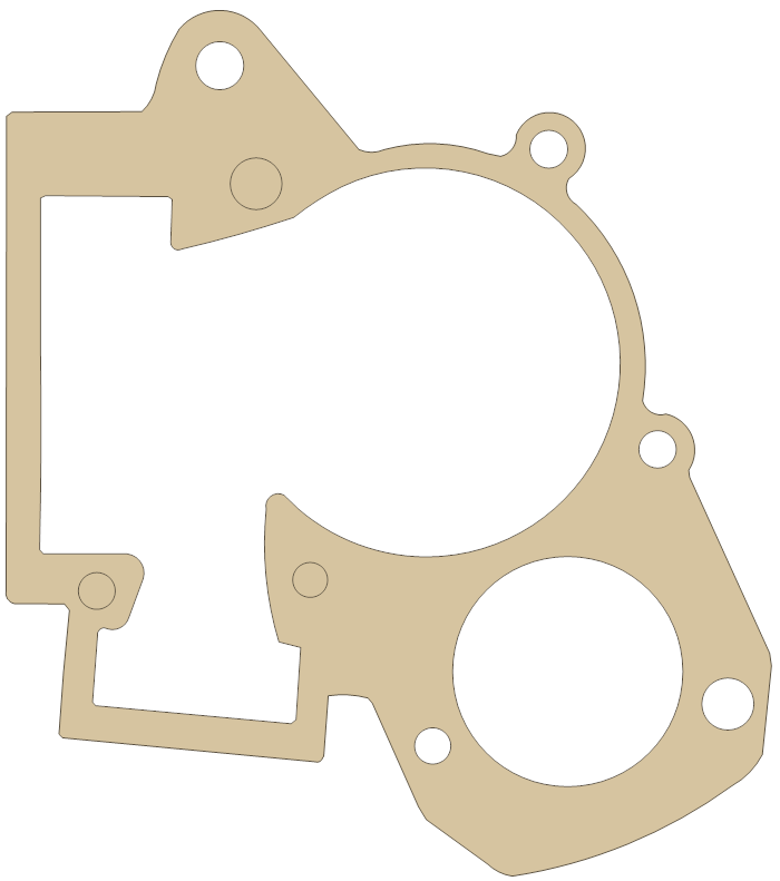 KTM Engine Cover gasket outline, OEM 45130039000, A material