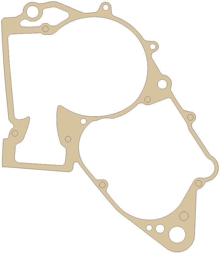 KTM 250MXC Engine Cover gasket outline