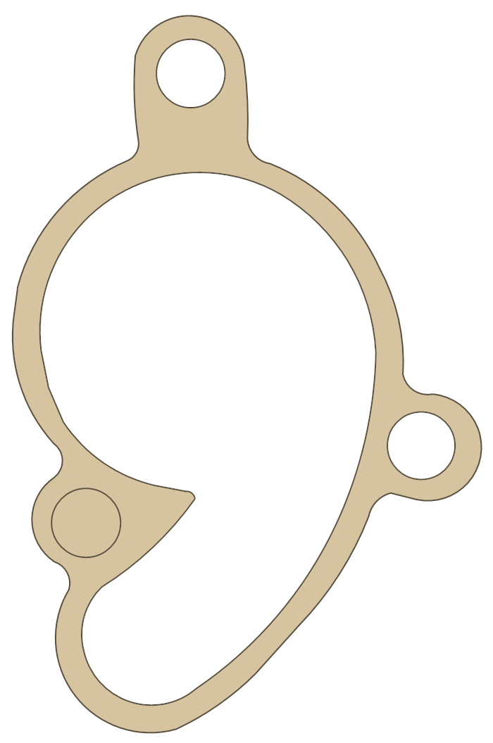 KTM Water Pump gasket outline, OEM 47035053000, A material