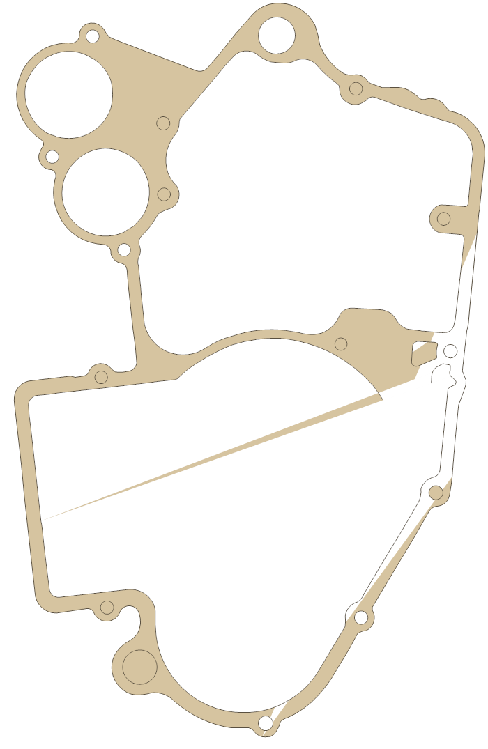 KTM 400EXC Engine Case gasket outline