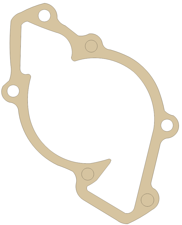 Ski-Doo 800 Water Pump gasket outline