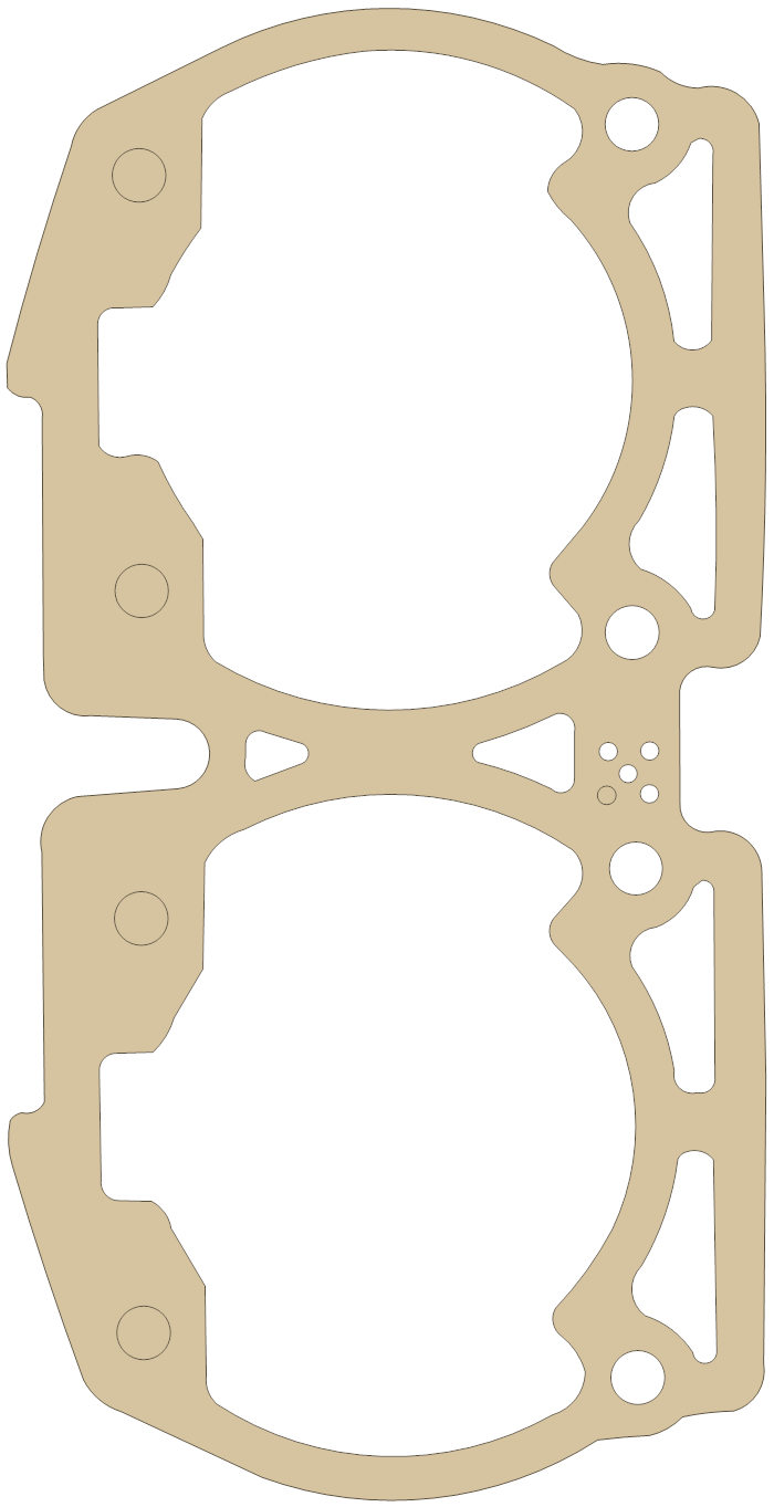 Ski-Doo Cylinder gasket outline, OEM P420931233, A material