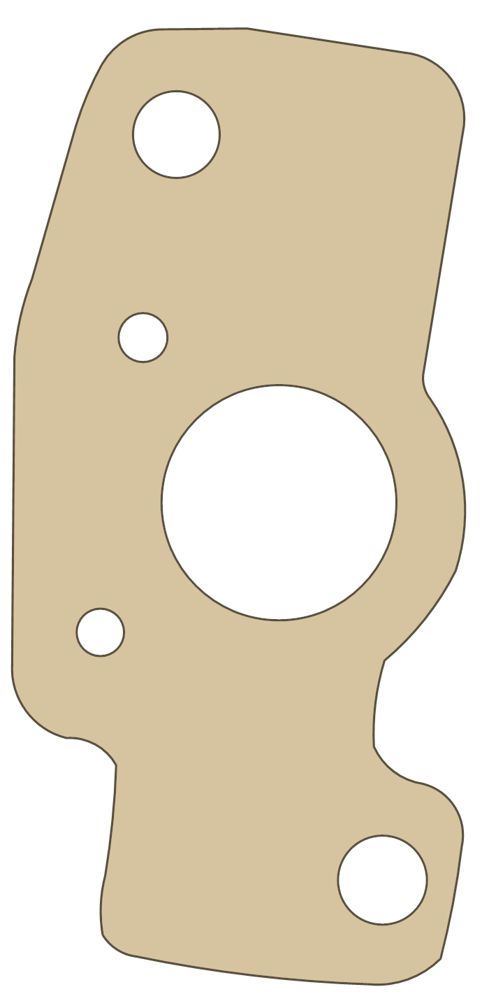 Ski-Doo 670 Exhaust Valve gasket outline