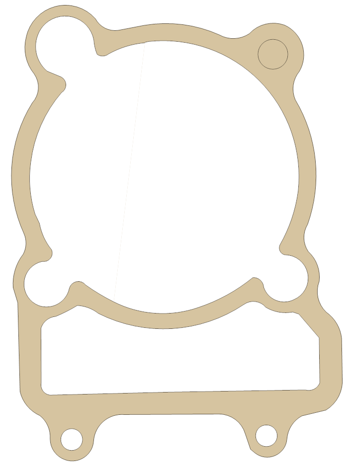 Ski-Doo YFM225 Cylinder Base gasket outline