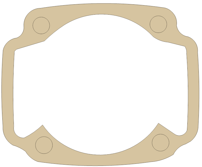 Arctic Cat 400 Base gasket outline