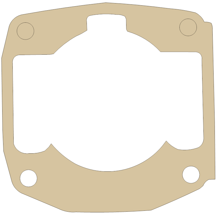 Arctic Cat Cylinder gasket outline, OEM 3004-261, B material