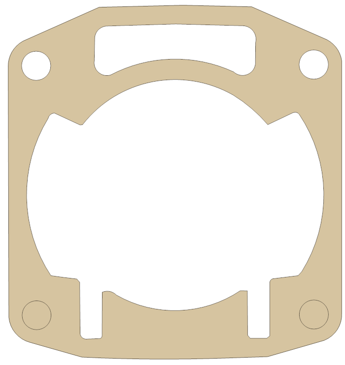Arctic Cat Cylinder Base gasket outline, OEM 2000-5600, A material