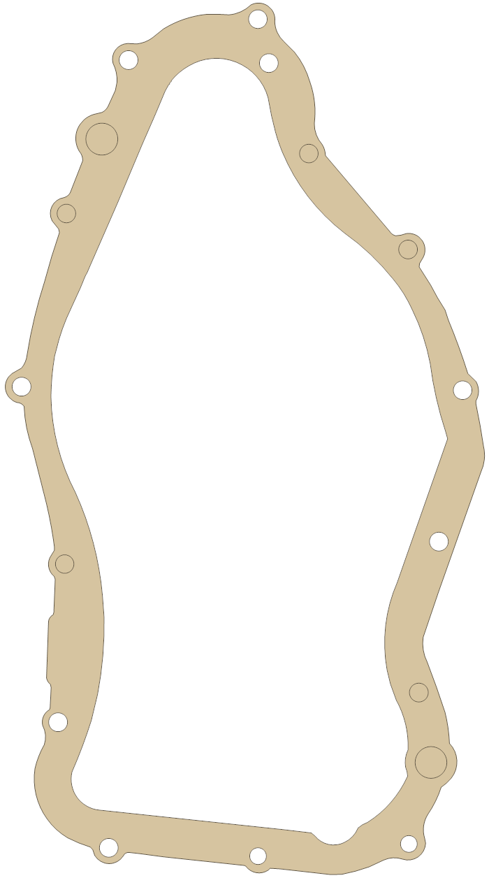 Arctic Cat Mag Cover gasket outline, OEM 0830-128, A material