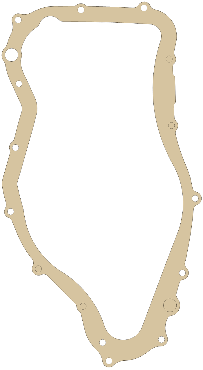Arctic Cat Mag Cover gasket outline, OEM 3402-715, A material