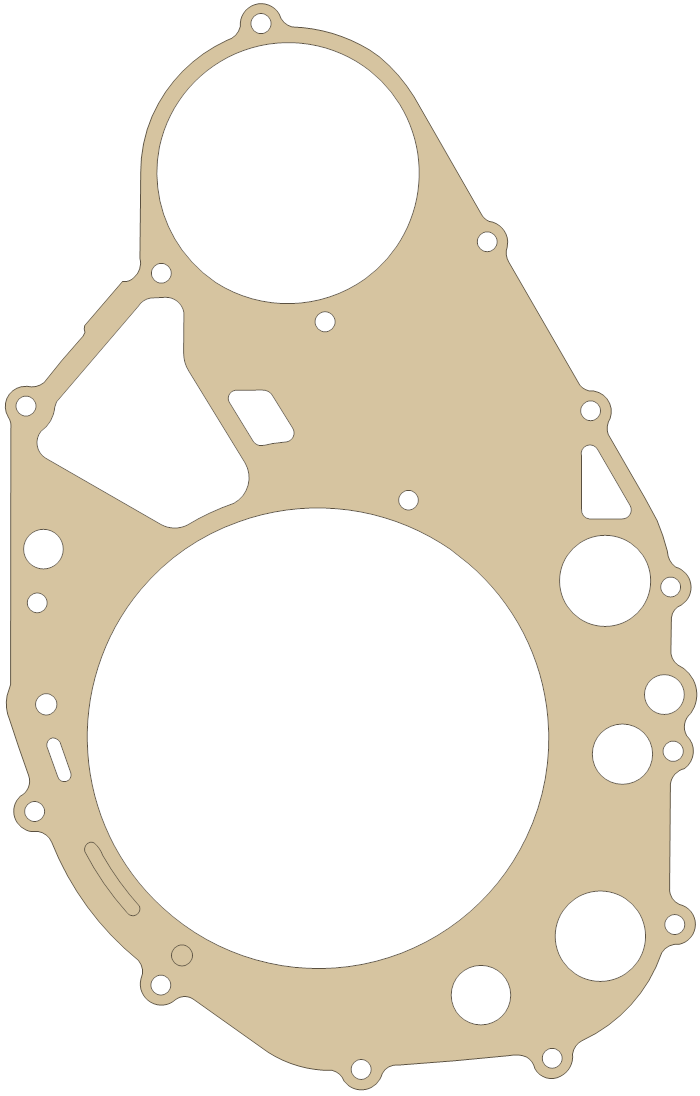 Arctic Cat Clutch Cover gasket outline, OEM 3402-589, A material