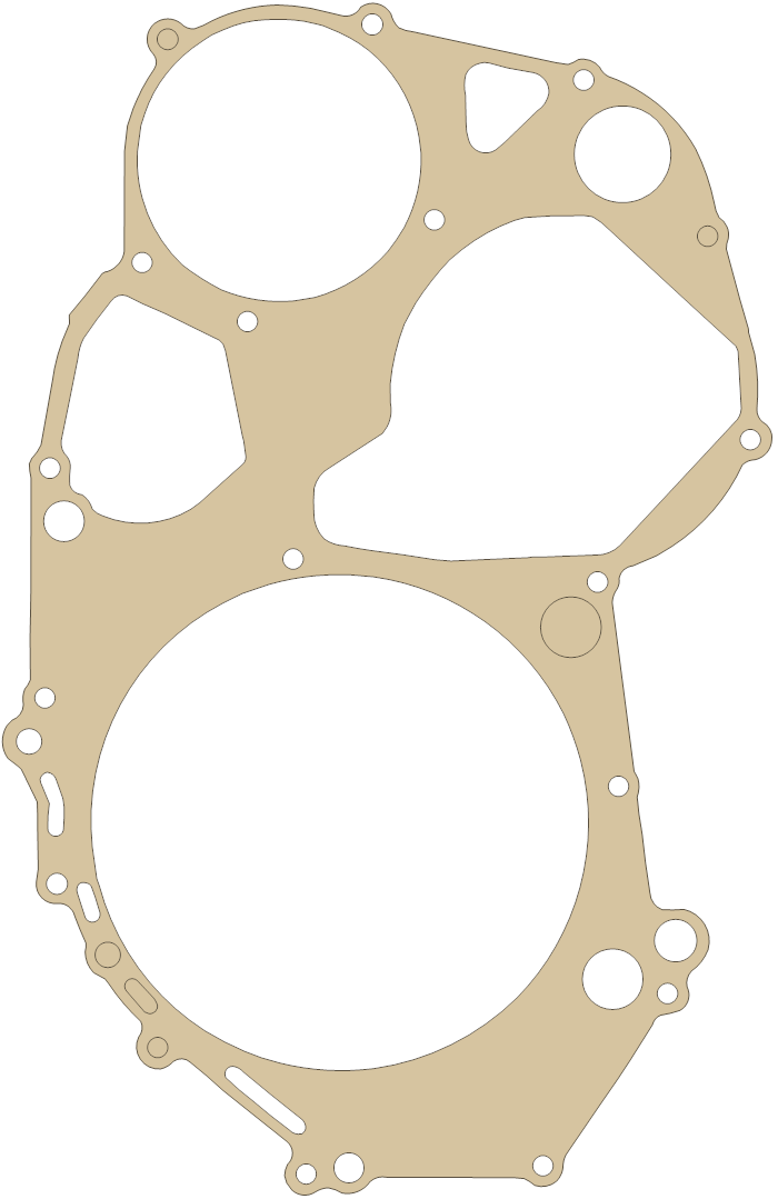 Arctic Cat Clutch Cover gasket outline, OEM 0830-116, A material
