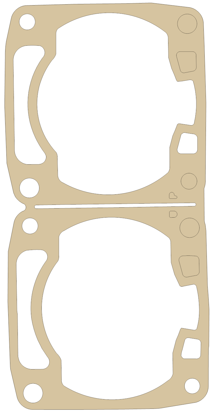 Arctic Cat Cylinder gasket outline, OEM 3006-493, A material