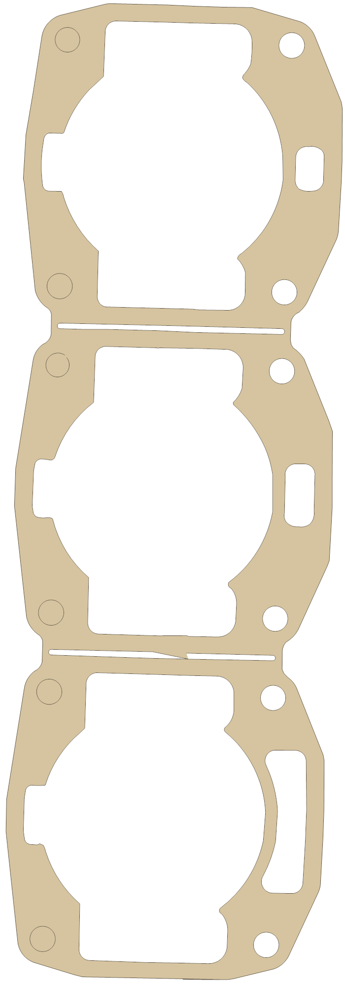 Arctic Cat Cylinder gasket outline, OEM 3008-588, A material