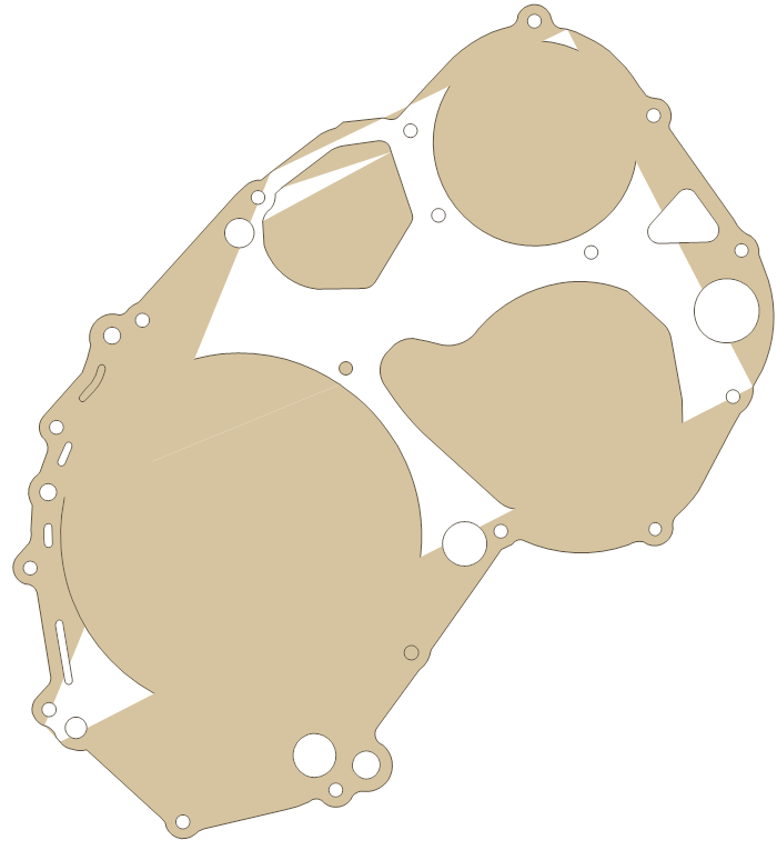 Arctic Cat 500 Auto Clutch Cover gasket outline