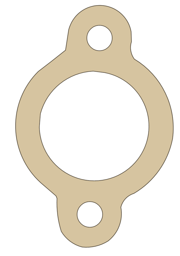 Arctic Cat 454 Cam Chain Tensioner gasket outline
