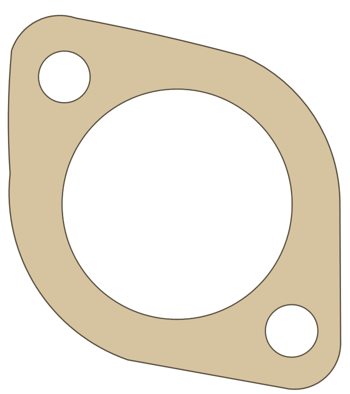 E-Z go 2 Cycle Carburetor gasket outline