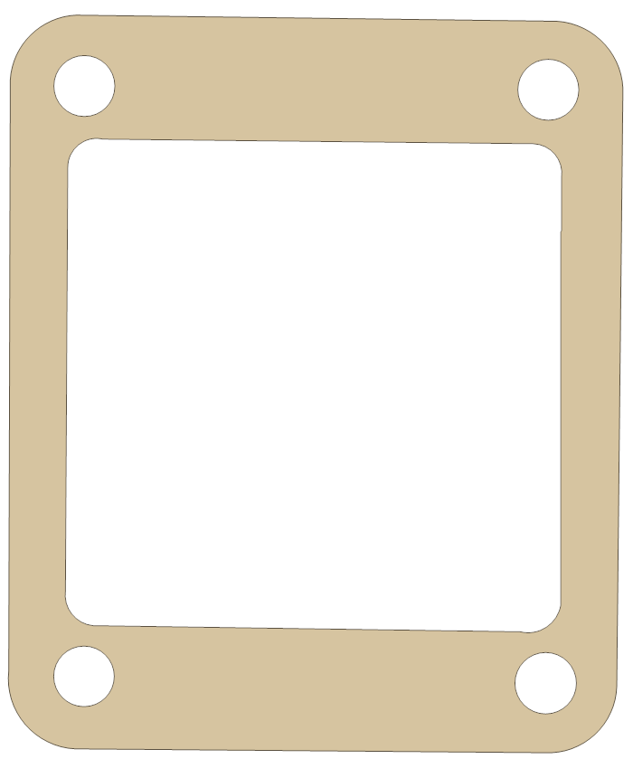 E-Z go 2 Cycle Reed Valve gasket outline