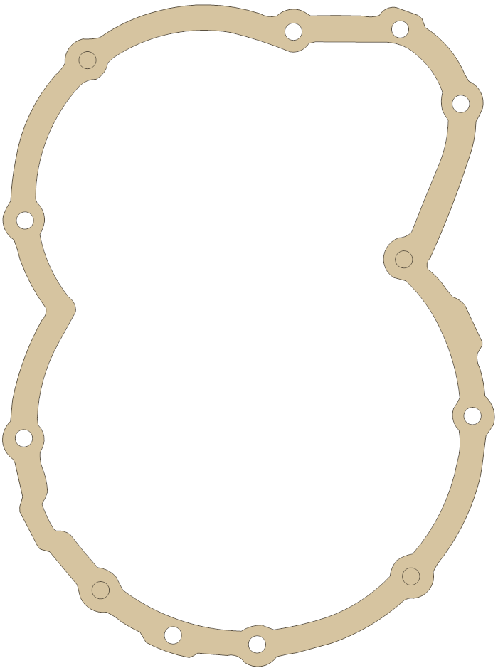 E-Z go Differential Case gasket outline, OEM 3148, D material