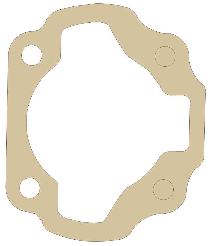 Sundiro Cylinder Base gasket outline, OEM 300-007, A material