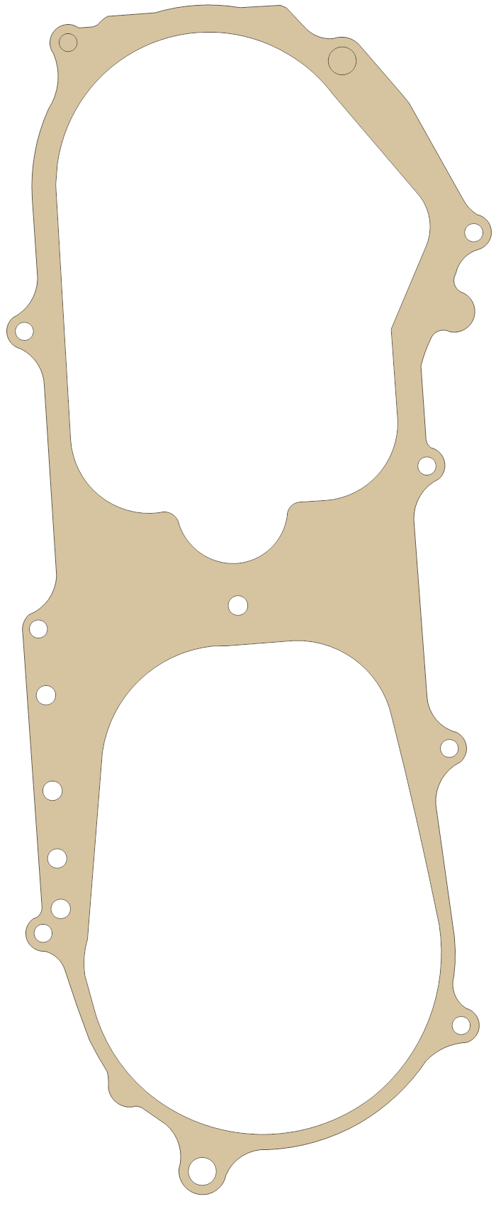 Sundiro Akita Crankcase Cover 1 gasket outline