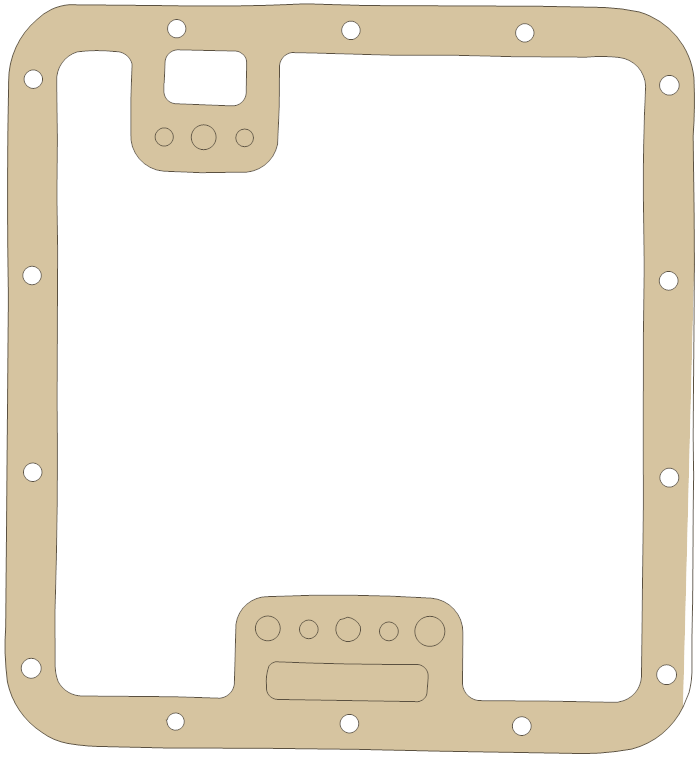 Moto Guzzi Pan gasket outline, OEM 1400-3600, A material