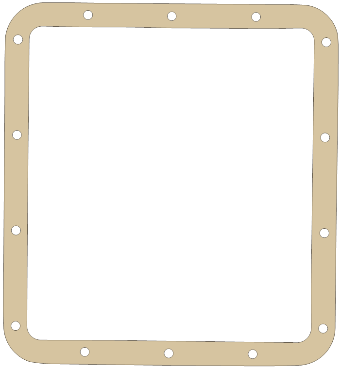 Moto Guzzi Pan gasket outline, OEM 1200-3600, A material