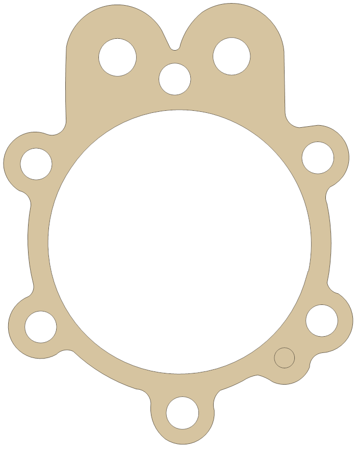 Moto Guzzi Base gasket outline, OEM 1302-0800, D material