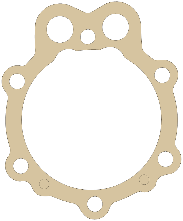 Moto Guzzi Base gasket outline, OEM 1402-0865, A material