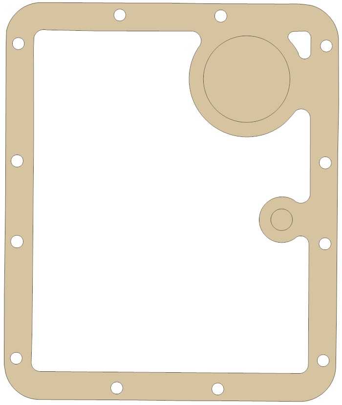 Moto Guzzi Pan gasket outline, OEM 1900-3600, A material