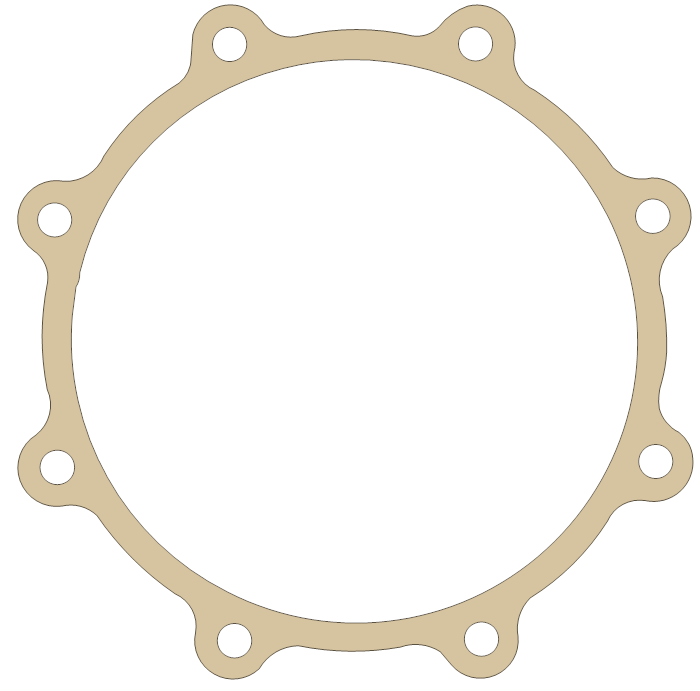 Moto Guzzi Flange gasket outline, OEM 1201-1800, D material