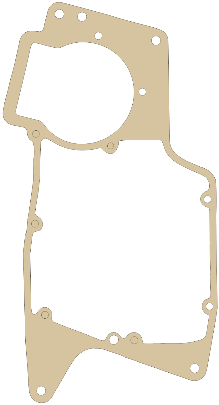 Crows Center Case gasket outline, OEM 72-74-cr125, D material
