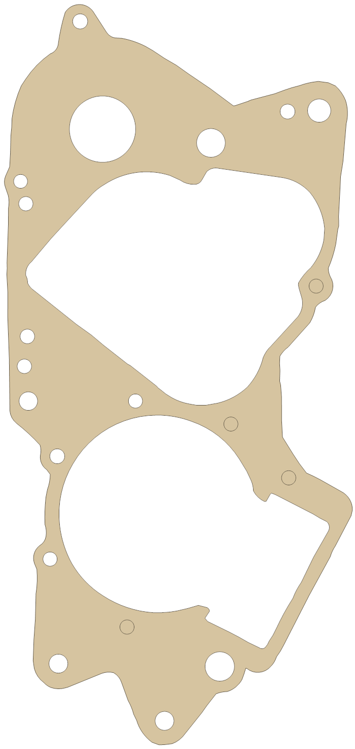 Crows RM100 Center Case gasket outline