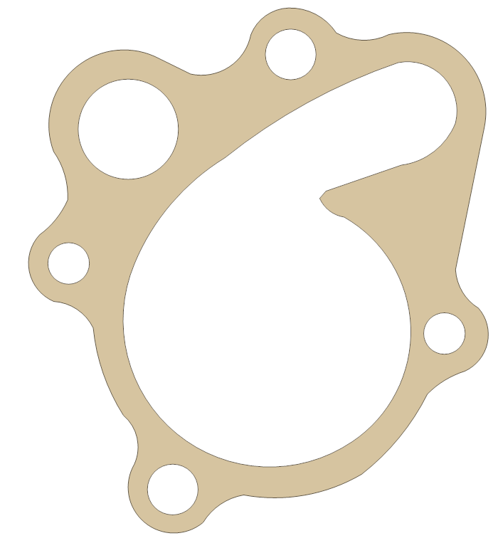Honda Water Pump Cover gasket outline, OEM 19229-HA2-306, A material