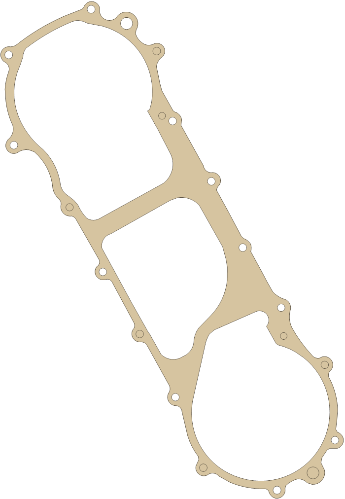 Honda 11395-147-306 gasket outline, OEM 11395-147-306, A material