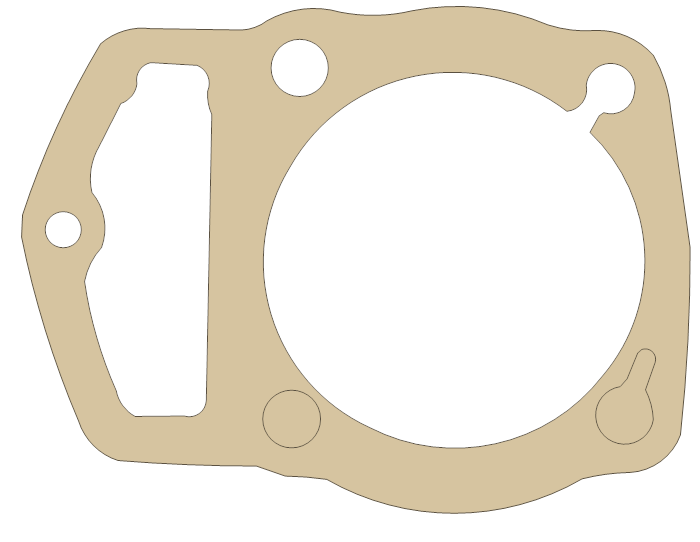 Honda TRX200 Cylinder Base gasket outline