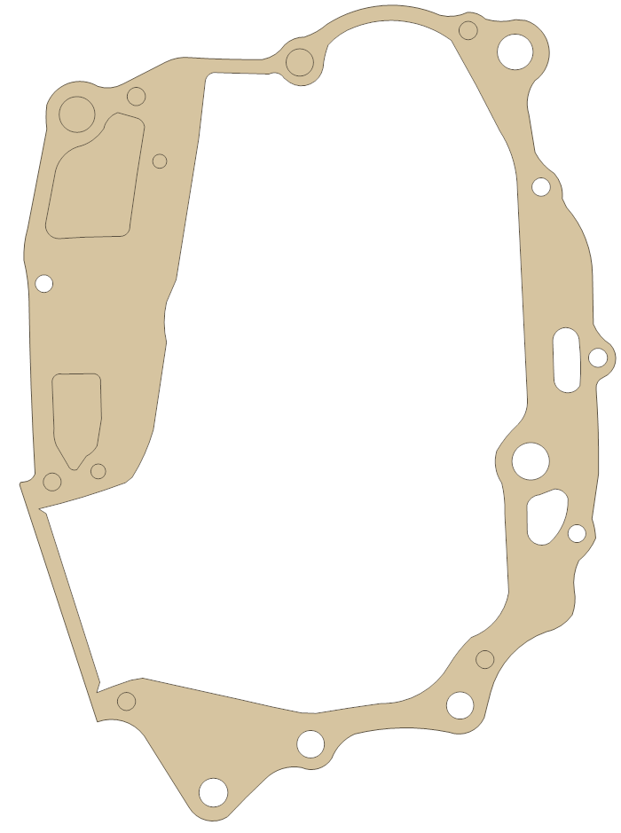 Honda ATC200ES Crankcase gasket outline